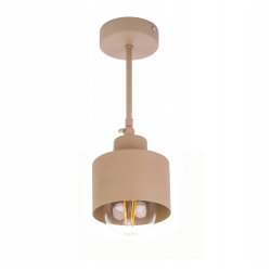 LAMPA sufitowa KINKIET ścienny regulowany E27 metal KUBEK KASZMIR beż ecru