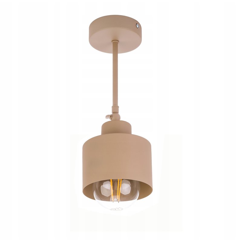 LAMPA sufitowa KINKIET ścienny regulowany E27 metal KUBEK KASZMIR beż ecru