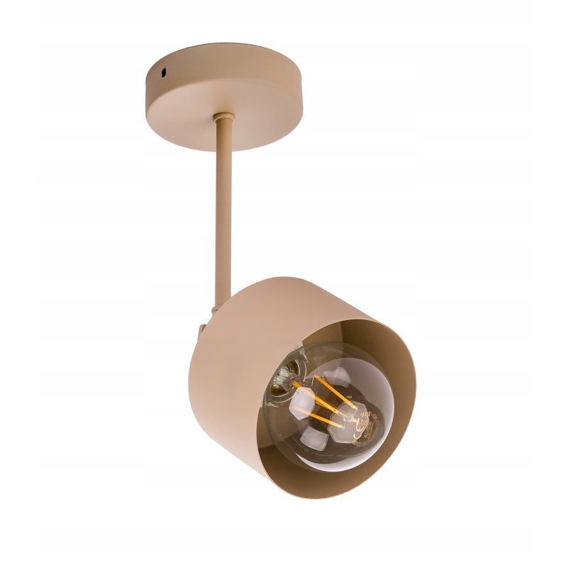 LAMPA sufitowa KINKIET ścienny regulowany E27 metal KUBEK KASZMIR beż ecru