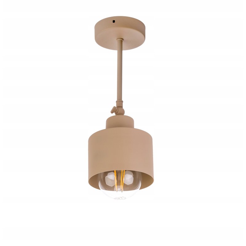 LAMPA sufitowa KINKIET ścienny regulowany E27 metal KUBEK KASZMIR beż ecru