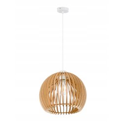 Lampa wisząca zwis żyrandol sufitowa LOFT klosz XL kula 36 Drewno na 1x e27