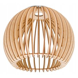 Lampa wisząca zwis żyrandol sufitowa LOFT klosz XL kula 36 Drewno na 1x e27