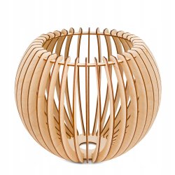 Lampa wisząca zwis żyrandol sufitowa LOFT klosz XL kula 36 Drewno na 1x e27