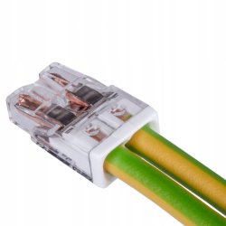 10x Szybkozłączka kostka WAGO 2-torowa na drut 2x0,5mm-2,5mm zaciskowa