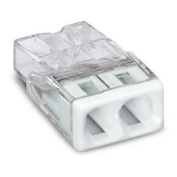 10x Szybkozłączka kostka WAGO 2-torowa na drut 2x0,5mm-2,5mm zaciskowa