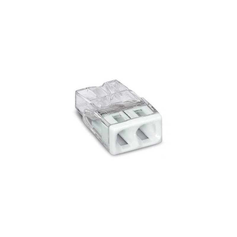 10x Szybkozłączka kostka WAGO 2-torowa na drut 2x0,5mm-2,5mm zaciskowa