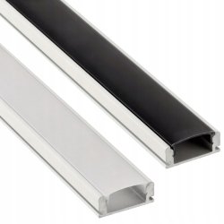 Profil ALUMINIOWY nawierzchniowy BIAŁY do taśm LED 2m + klosz mleczny