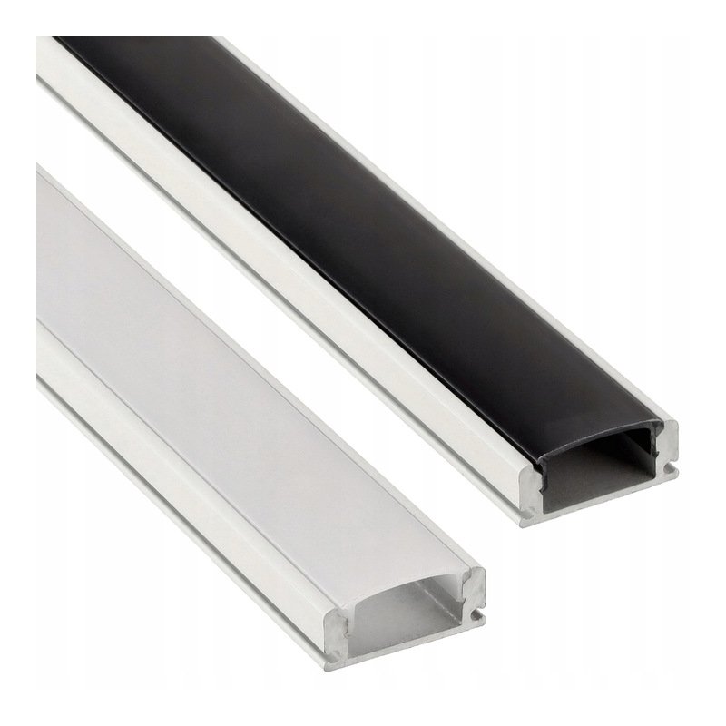 Profil ALUMINIOWY nawierzchniowy BIAŁY do taśm LED 2m + klosz mleczny