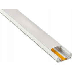 Profil ALUMINIOWY nawierzchniowy BIAŁY do taśm LED 2m + klosz mleczny
