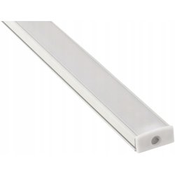 Profil ALUMINIOWY nawierzchniowy BIAŁY do taśm LED 2m + klosz mleczny