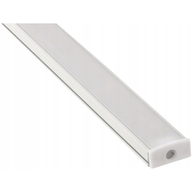 Profil ALUMINIOWY nawierzchniowy BIAŁY do taśm LED 2m + klosz mleczny