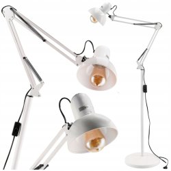 Lampa stojąca podłogowa loft na led E27 regulowana biała