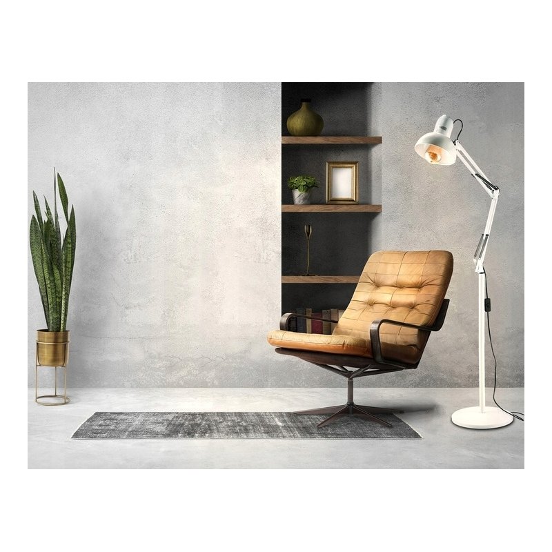 Lampa stojąca podłogowa loft na led E27 regulowana biała