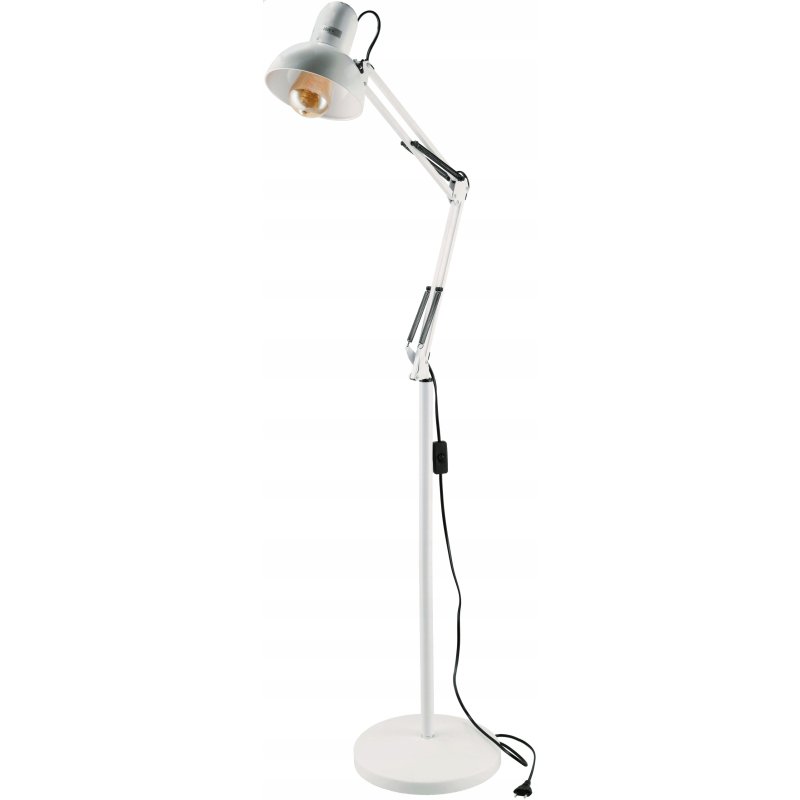 Lampa stojąca podłogowa loft na led E27 regulowana biała