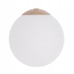 LAMPA sufitowa PLAFON SZKLANY KLOSZ KULA 3 LED E27 KASZMIR beż ecru beige
