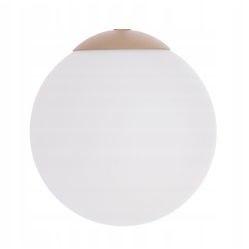 LAMPA sufitowa PLAFON SZKLANY KLOSZ KULA 3 LED E27 KASZMIR beż ecru beige