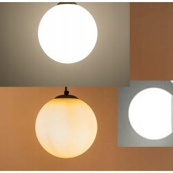 LAMPA sufitowa PLAFON SZKLANY KLOSZ KULA 3 LED E27 KASZMIR beż ecru beige