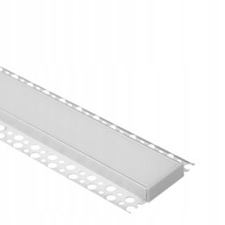 PROFIL szeroki 40mm ALU do LED PŁYTEK ściennych gres gips KLOSZ mleczny 2m