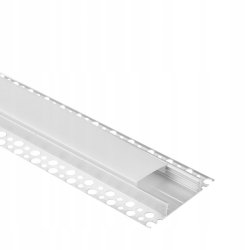 PROFIL szeroki 40mm ALU do LED PŁYTEK ściennych gres gips KLOSZ mleczny 2m