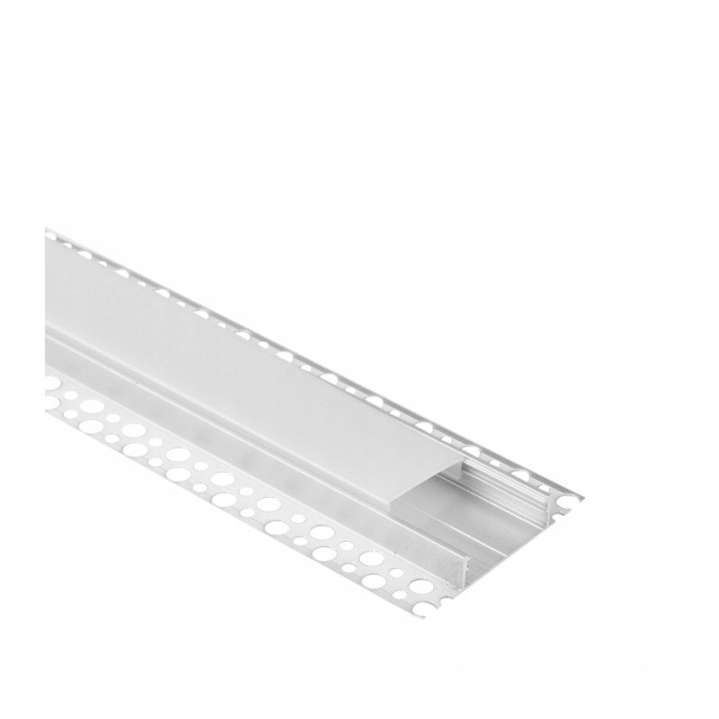 PROFIL szeroki 40mm ALU do LED PŁYTEK ściennych gres gips KLOSZ mleczny 2m