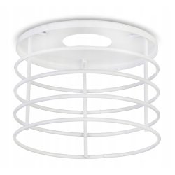 Lampa Kinkiet Ścienny drewniany LED Zwis na kablu klosz 1xE27 LOFT Biały
