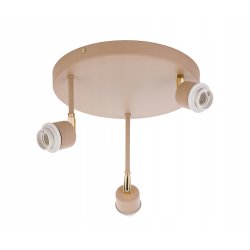 LAMPA WISZĄCA SUFITOWA PLAFON ŻYRANDOL RUCH 3x E27 KASZMIR beż klosz KULA