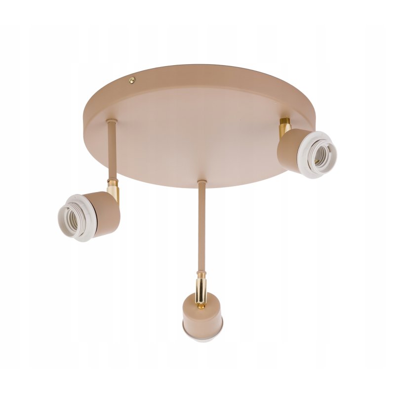 LAMPA WISZĄCA SUFITOWA PLAFON ŻYRANDOL RUCH 3x E27 KASZMIR beż klosz KULA