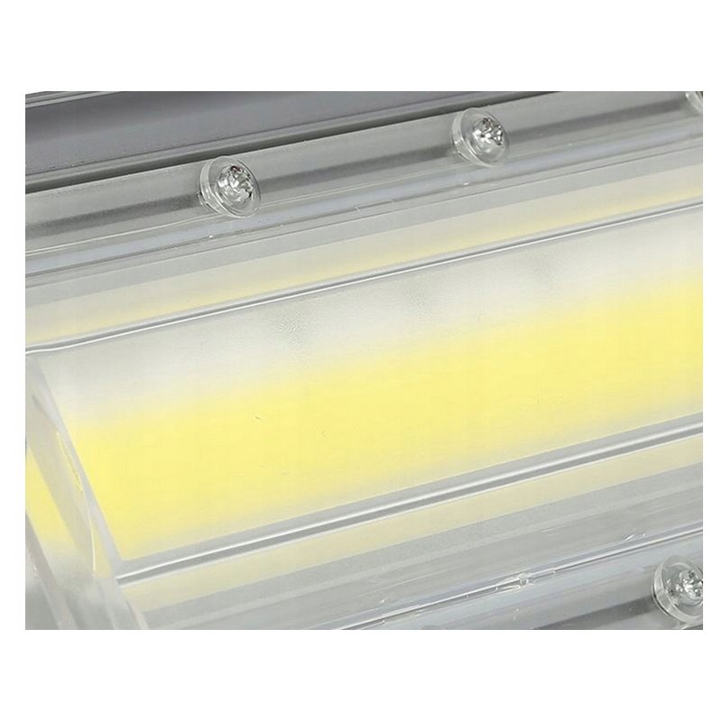 Naświetlacz PREMIUM LED COB 50W liniowy Halogen mocny 5000lm b. ZIMNY IP65