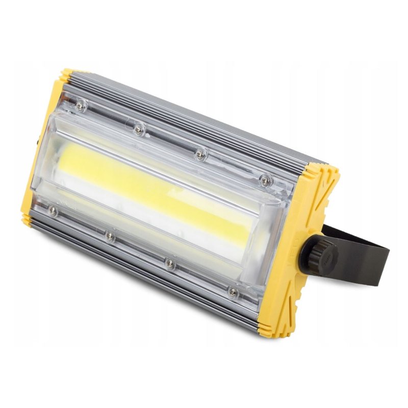 Naświetlacz PREMIUM LED COB 50W liniowy Halogen mocny 5000lm b. ZIMNY IP65