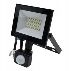 Naświetlacz halogen lampa LED 20W z czujnik ruchu PIR Barwa NEUTRALNA