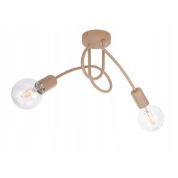 Lampa sufitowa kręcona żyrandol loft na 2x E27 KASZMIR beż ecru beige