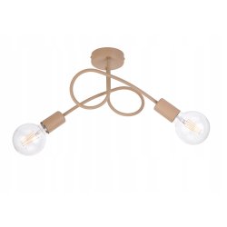 Lampa sufitowa kręcona żyrandol loft na 2x E27 KASZMIR beż ecru beige