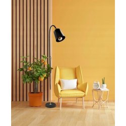 Lampa stojąca podłogowa loft na led pojedyncza 1x E27 regulowana czarna