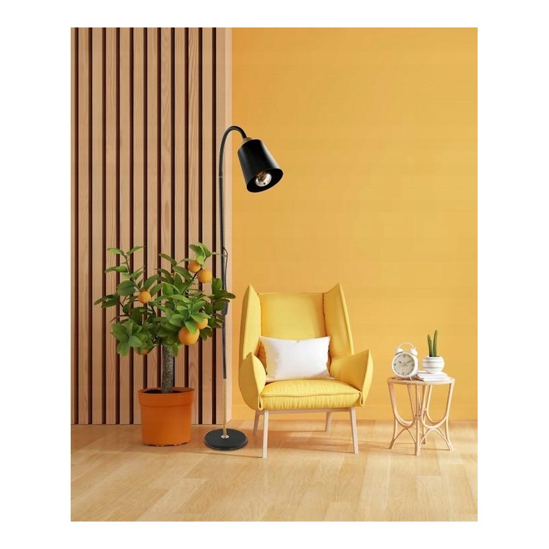 Lampa stojąca podłogowa loft na led pojedyncza 1x E27 regulowana czarna