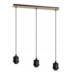 Lampa wisząca zwis żyrandol sufitowa LOFT klosz kula 36 Drewno na 3x E27