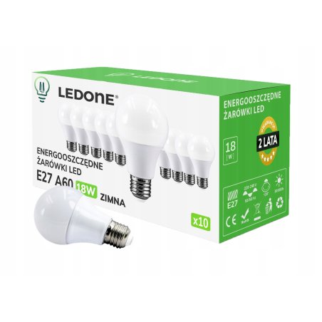 10x Żarówka LED E27 A70 18W...