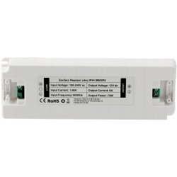 Zasilacz meblowy slim 12V 6A 72W IP44 do taśm led