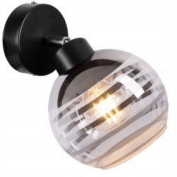 LAMPA sufitowa KINKIET ŚCIENNY regulowany LOFT na szklany klosz KULA paski