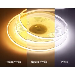 Taśma LED COB wąska 5mm 24V 600 diod 12W na 1mb linia neon mutiwhite CCT