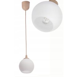 LAMPA WISZĄCA ZWIS PCV ŻYRANDOL SUFITOWY klosz BIAŁY E27 KASZMIR beż ecru