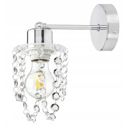 Lampa kinkiet ścienny chrom kryształowy glamour