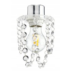 Lampa kinkiet ścienny chrom kryształowy glamour