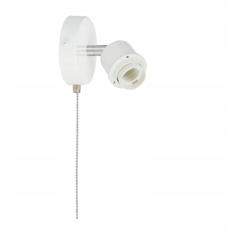 Lampa kinkiet E27 ścienny loft brylant drewno + włącznik on/off łańcuszkowy