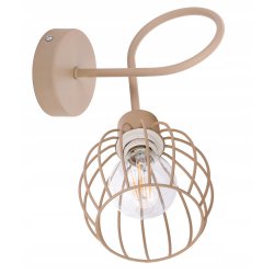LAMPA sufitowa KINKIET ścienny stały E27 drut KULA KASZMIR beż ecru