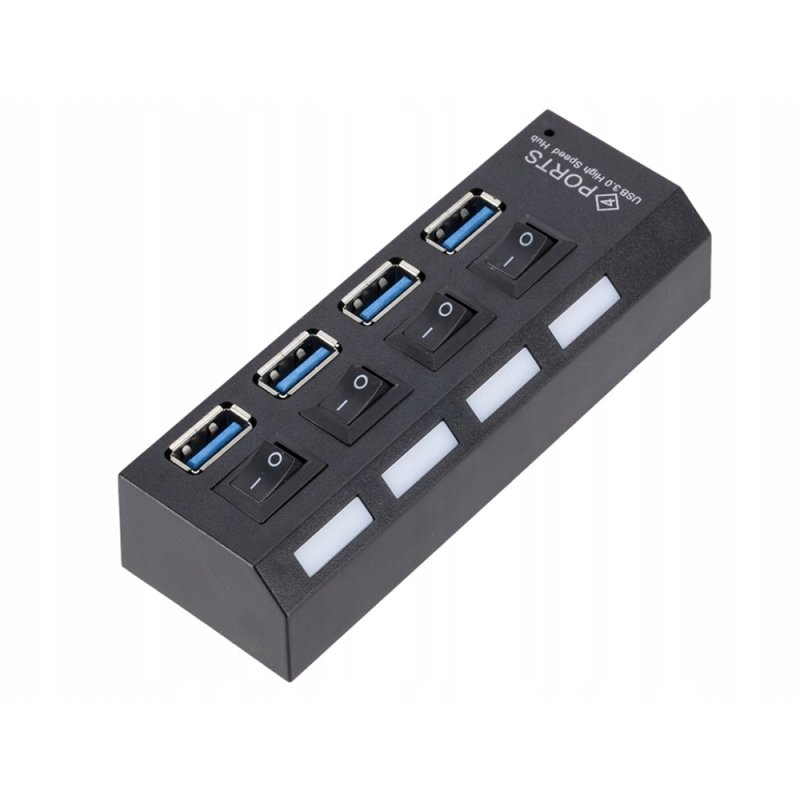 ROZGAŁĘŹNIK z włącznikiem rozdzielacz portów HUB na USB 4x usb 3.0