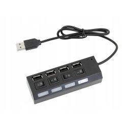 ROZGAŁĘŹNIK z włącznikiem rozdzielacz portów HUB na USB 4x usb 3.0