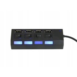 ROZGAŁĘŹNIK z włącznikiem rozdzielacz portów HUB na USB 4x usb 3.0