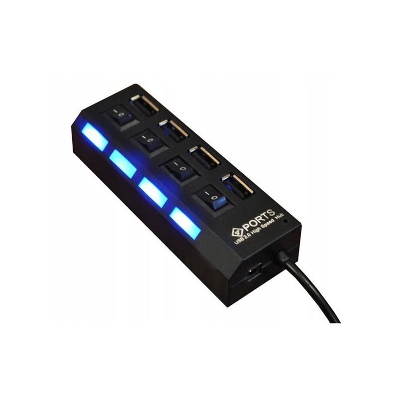 ROZGAŁĘŹNIK z włącznikiem rozdzielacz portów HUB na USB 4x usb 3.0