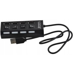 ROZGAŁĘŹNIK z włącznikiem rozdzielacz portów HUB na USB 4x usb 3.0
