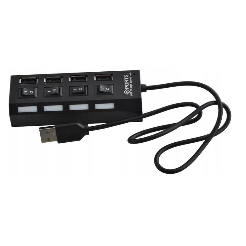 ROZGAŁĘŹNIK z włącznikiem rozdzielacz portów HUB na USB 4x usb 3.0